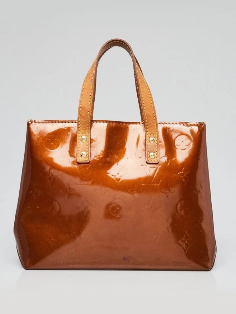 Louis Vuitton Bronze Monogram Vernis Reade PM Bag